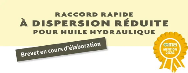 Raccord rapide à dispersion réduite pour huile hydraulique